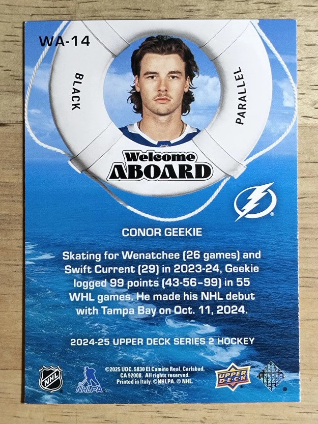 2024-25 Upper Deck Welcome Aboard #WA14 Conor Geekie