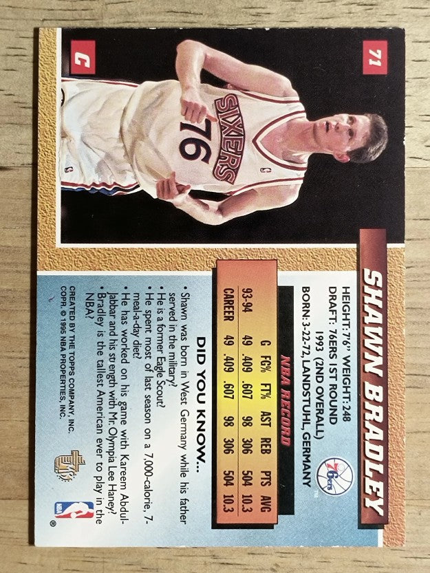 1994-95 Embossed Golden Idols #71 Shawn Bradley