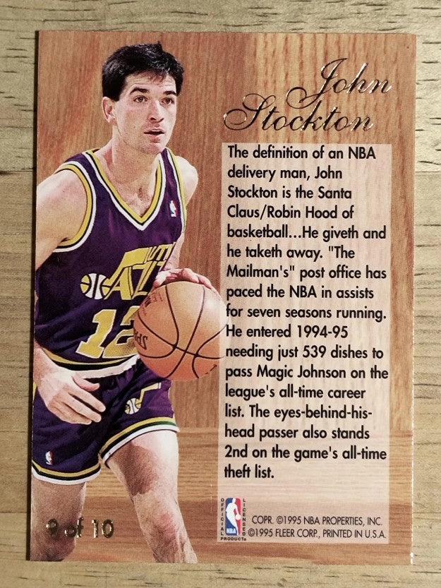 1994-95 Flair Playmakers #9 John Stockton