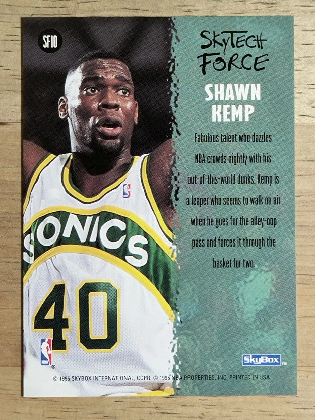 1994-95 SkyBox Premium SkyTech Force #SF10 Shawn Kemp