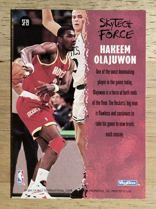 1994-95 SkyBox Premium SkyTech Force #SF19 Hakeem Olajuwon