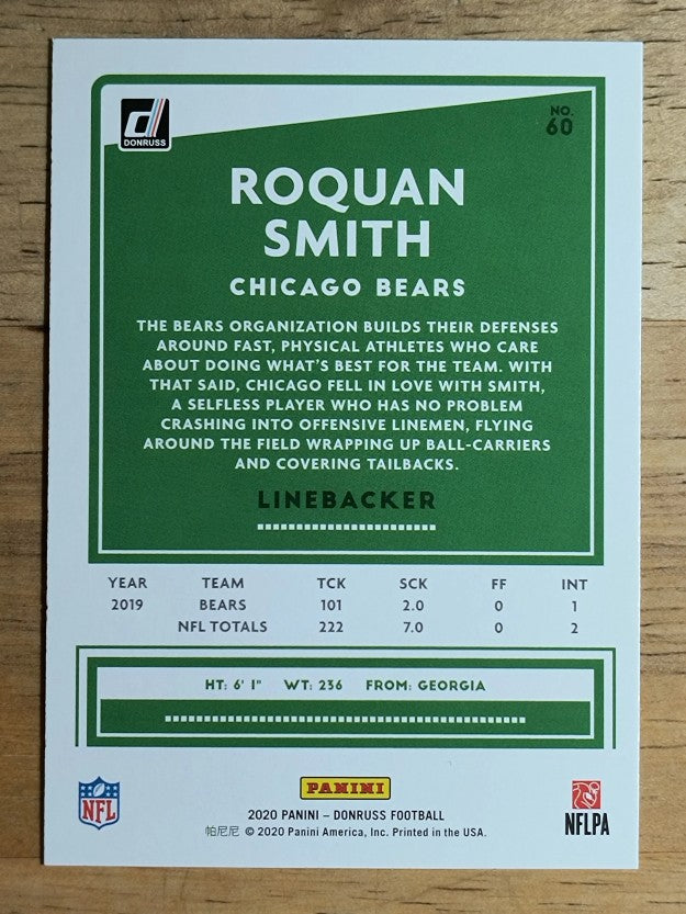 2020 Donruss #60 Roquan Smith