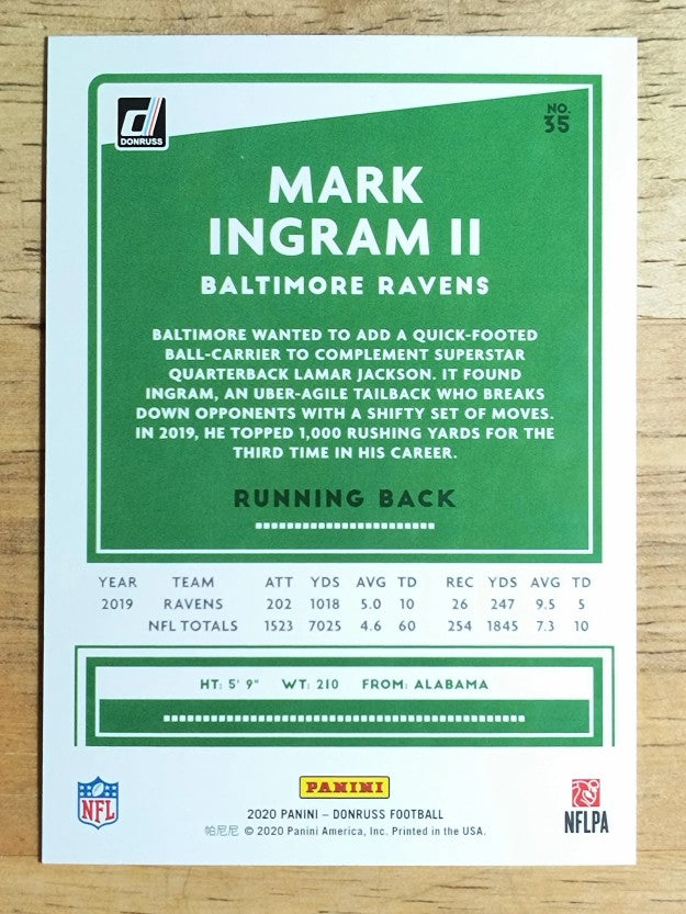 2020 Donruss #35 Mark Ingram II