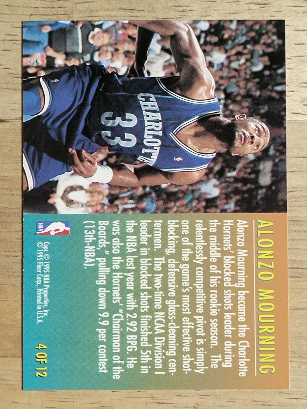 1995-96 Fleer Total D #4 Alonzo Mourning