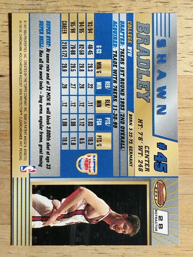 1996-97 Bowman's Best Refractors #28 Shawn Bradley