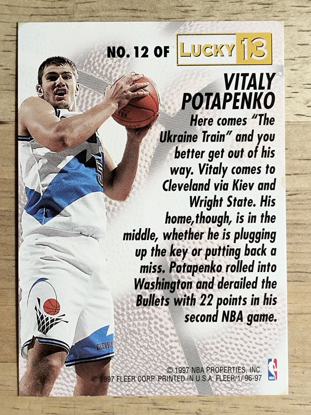 1996-97 Fleer Lucky 13 #12 Vitaly Potapenko