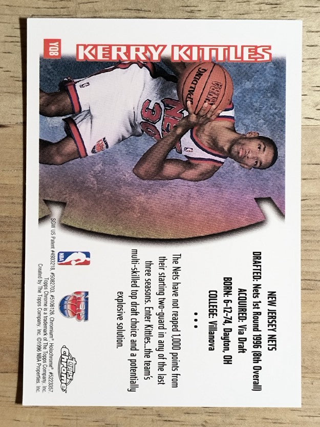1996-97 Topps Chrome Youthquake #YQ8 Kerry Kittles