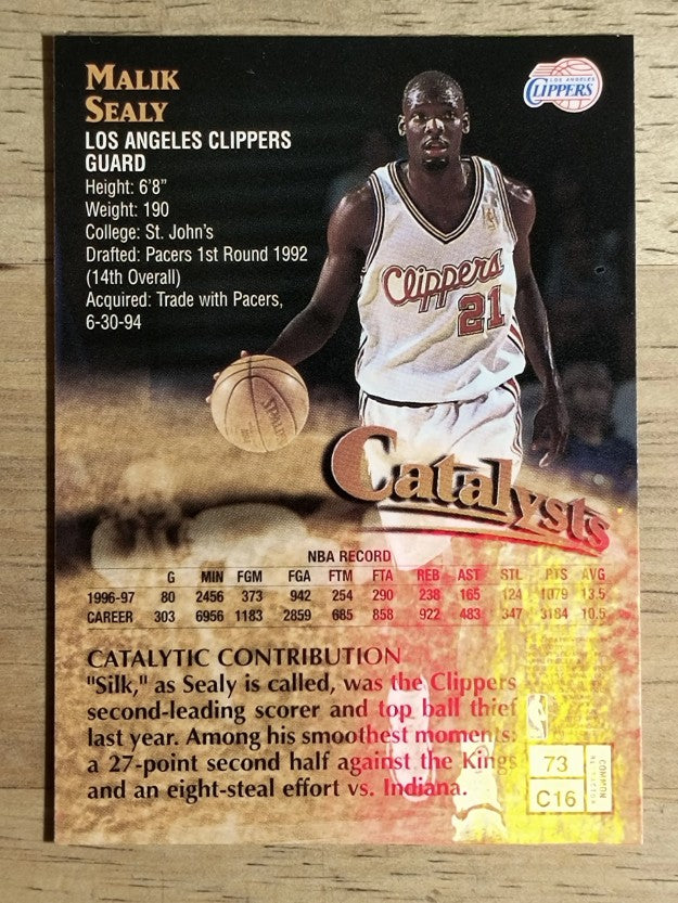 1997-98 Finest Refractors #73 Malik Sealy B