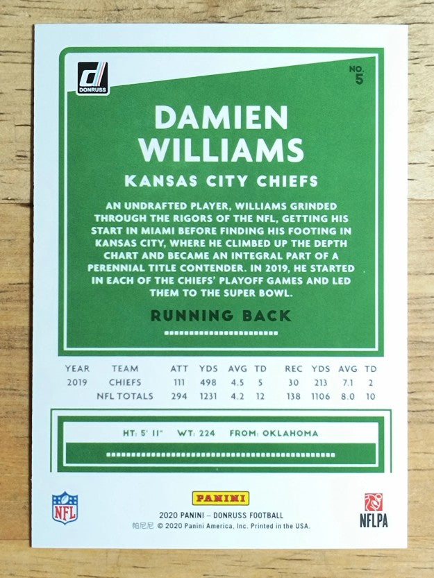 2020 Donruss #5 Damien Williams