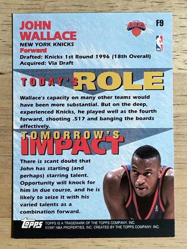 1997-98 Topps Fantastic 15 #F9 John Wallace