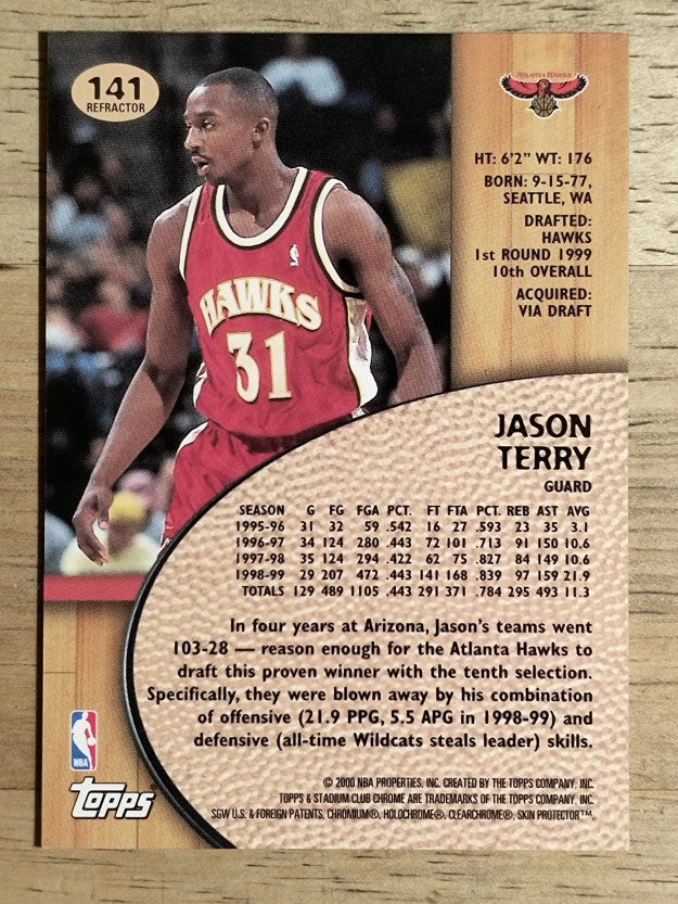 1999-00 Stadium Club Chrome Refractors #141 Jason Terry
