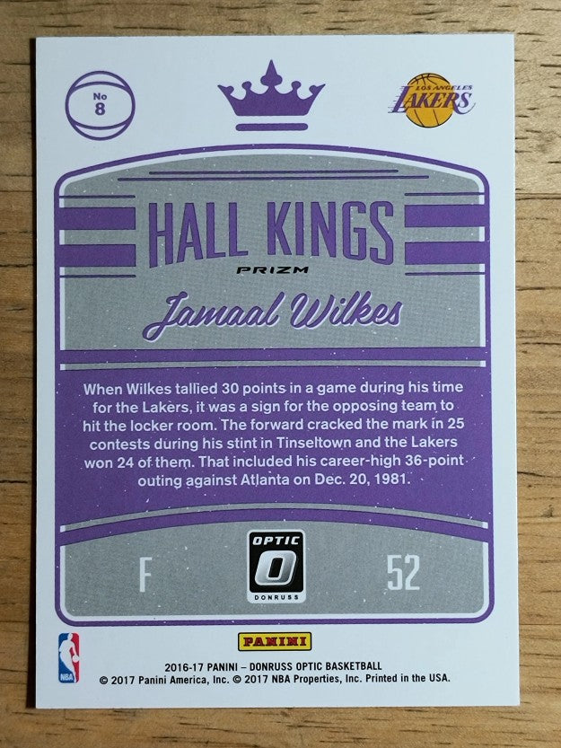 2016-17 Donruss Optic Hall Kings Holo #8 Jamaal Wilkes