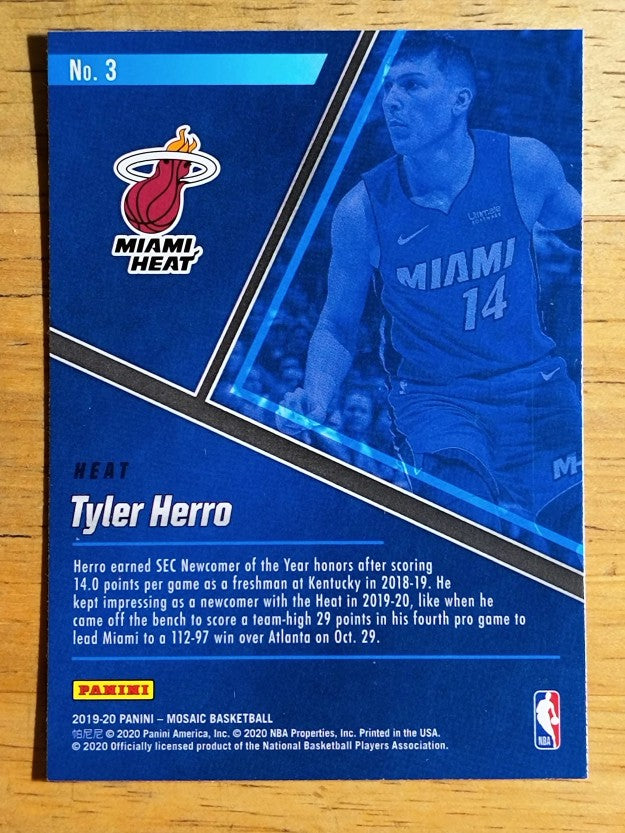 2019-20 Panini Mosaic Blue Chips #3 Tyler Herro