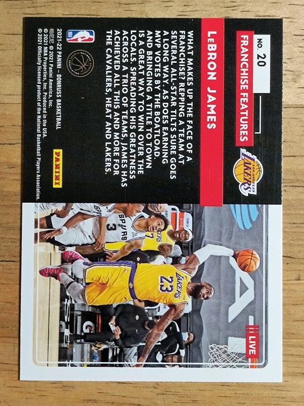 2021-22 Donruss Franchise Features #20 LeBron James