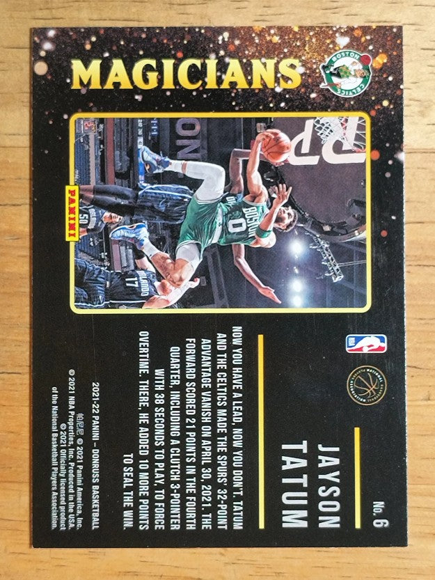 2021-22 Donruss Magicians #6 Jayson Tatum