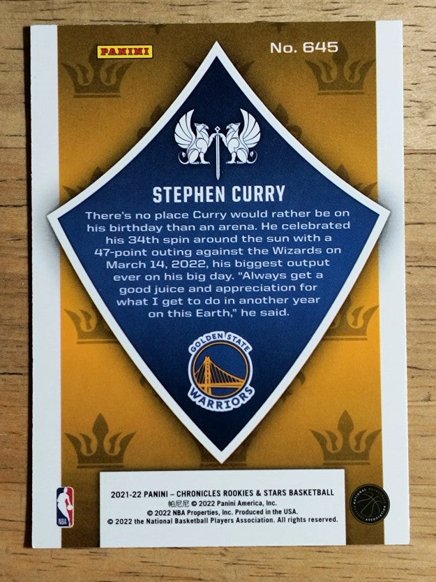 2021-22 Panini Chronicles #645 Stephen Curry/Crusade (VGEX)