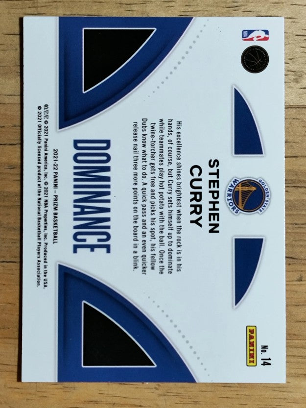 2021-22 Panini Prizm Dominance #14 Stephen Curry