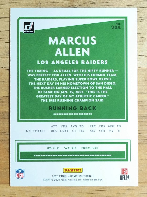 2020 Donruss #204 Marcus Allen