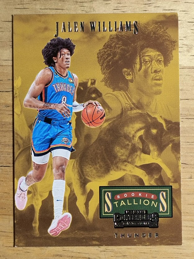 2022-23 Panini Contenders Rookie Stallions #8 Jalen Williams (EXMT)