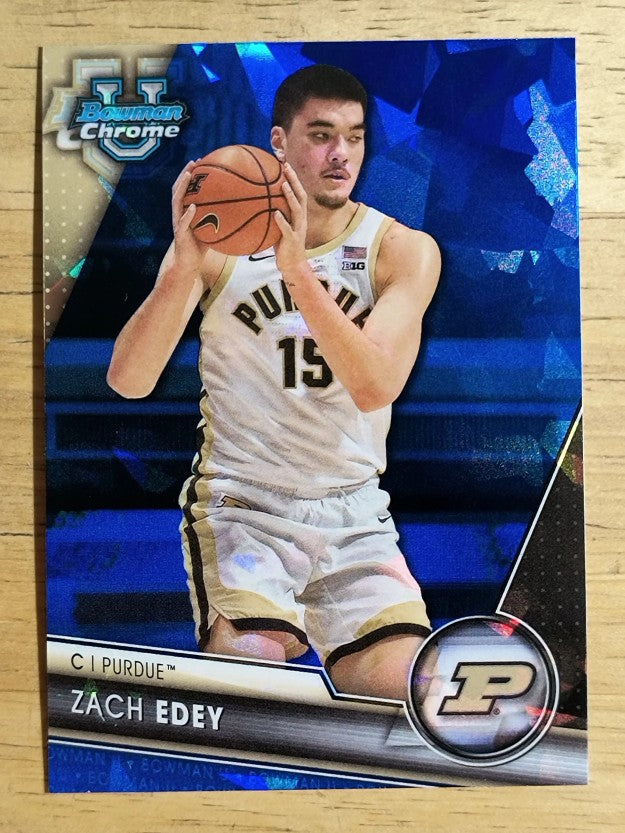2023-24 Bowman Chrome University Sapphire #71 Zach Edey