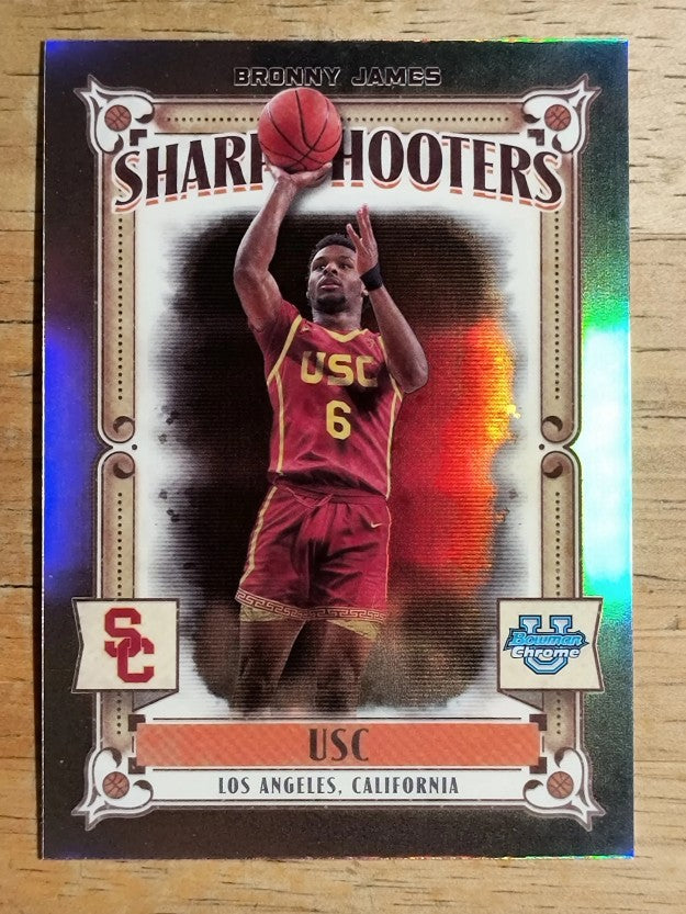 2023-24 Bowman Chrome University Sharp Shooters #SS1 Bronny James
