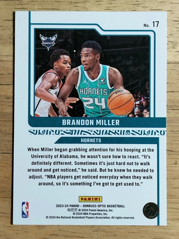 2023-24 Donruss Optic Elite Dominators #17 Brandon Miller