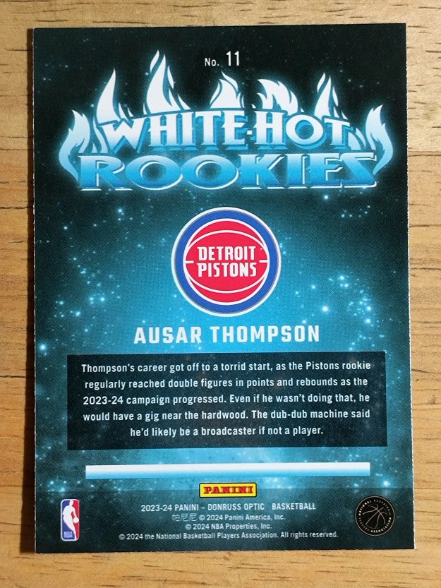 2023-24 Donruss Optic White Hot Rookies #11 Ausar Thompson