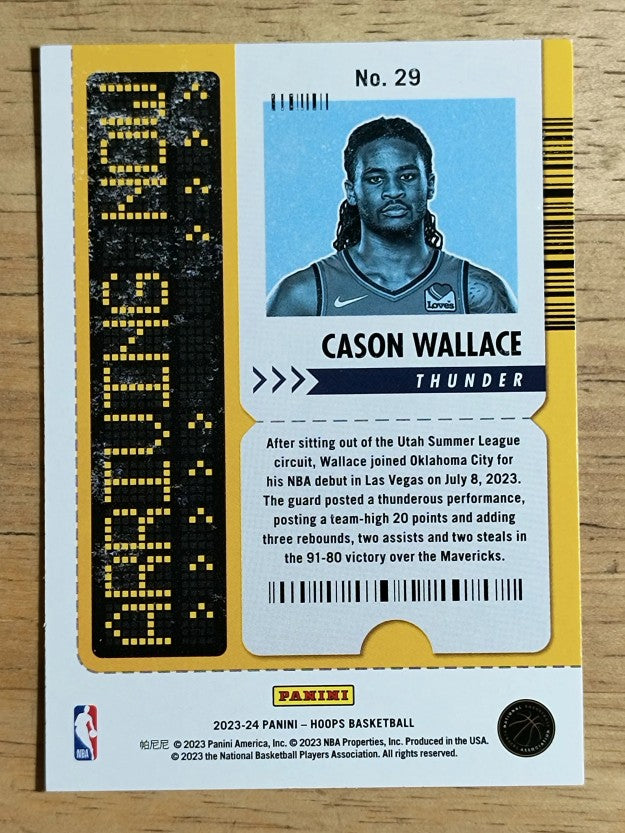 2023-24 Hoops Arriving Now #29 Cason Wallace (NM)