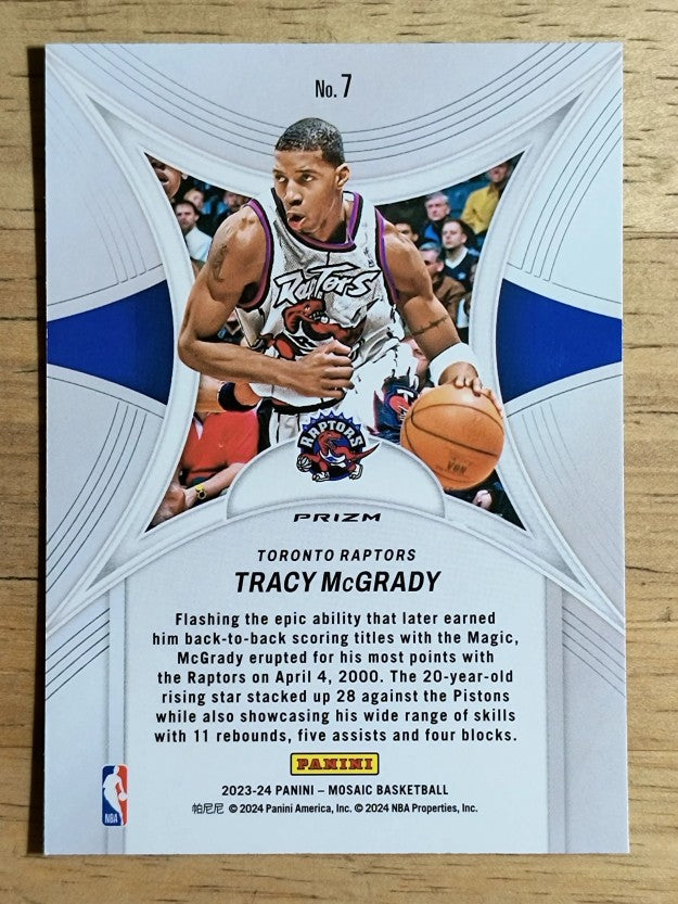 2023-24 Panini Mosaic Epic Performers Mosaic Green #7 Tracy McGrady