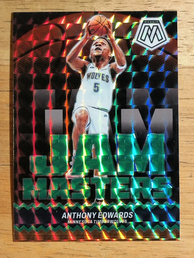 2023-24 Panini Mosaic Jam Masters Mosaic Green #17 Anthony Edwards