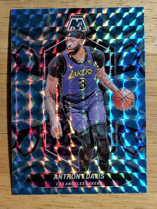 2023-24 Panini Mosaic Mosaic Reactive Blue #73 Anthony Davis