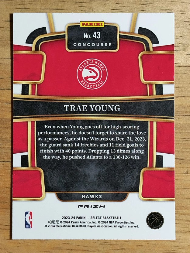 2023-24 Select Prizms Tri-Color #43 Trae Young