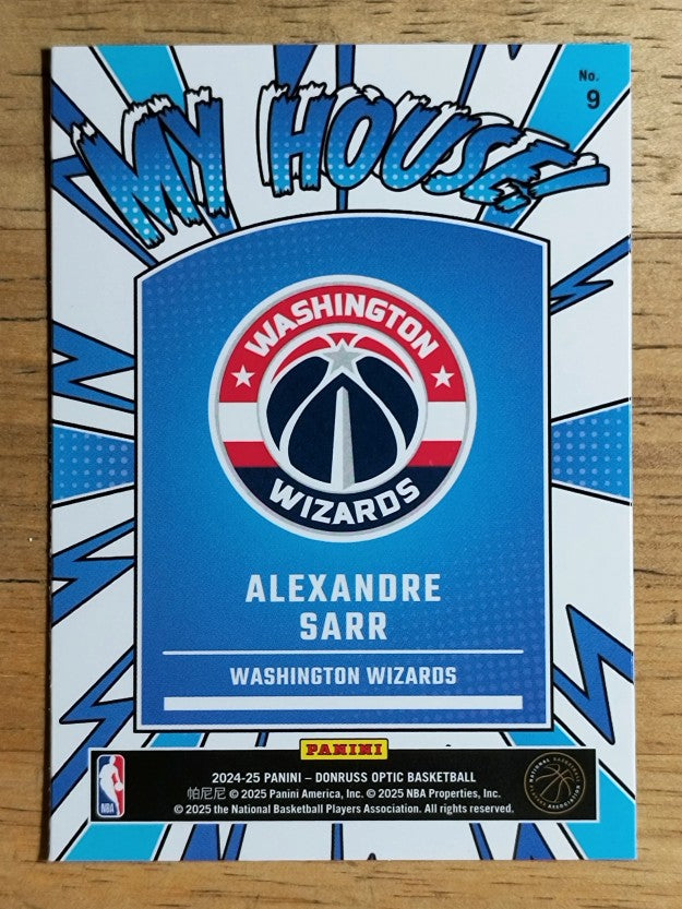 2024-25 Donruss Optic My House #9 Alexandre Sarr