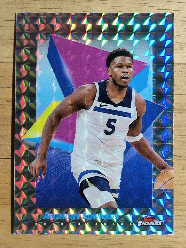 2024-25 Finest Geometric Refractors #60 Anthony Edwards C