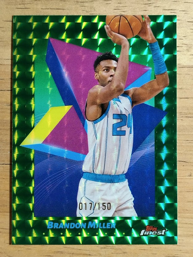 2024-25 Finest Green Geometric Refractors #12 Brandon Miller C