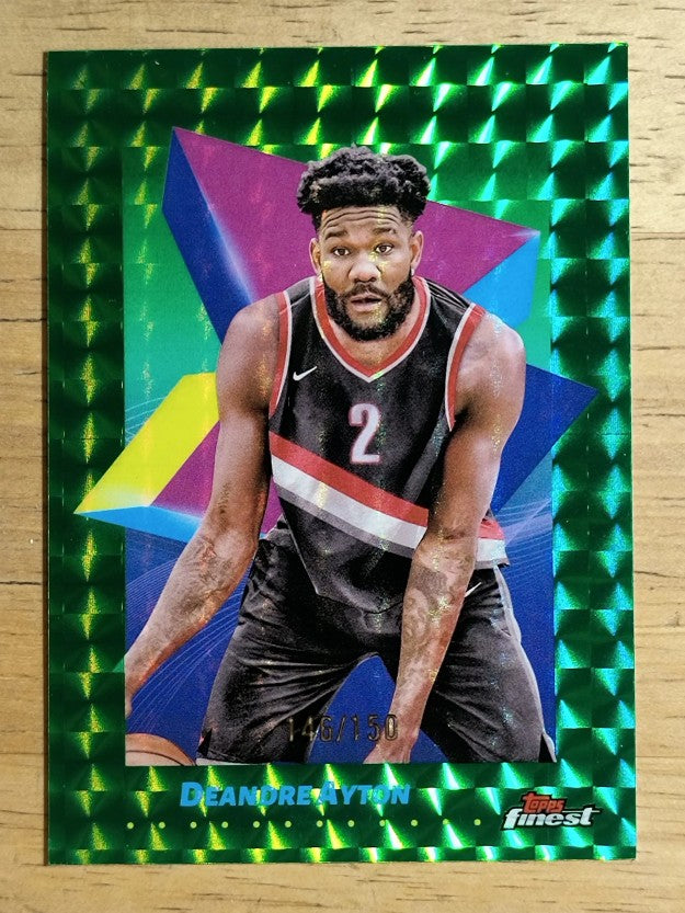 2024-25 Finest Green Geometric Refractors #21 Deandre Ayton C