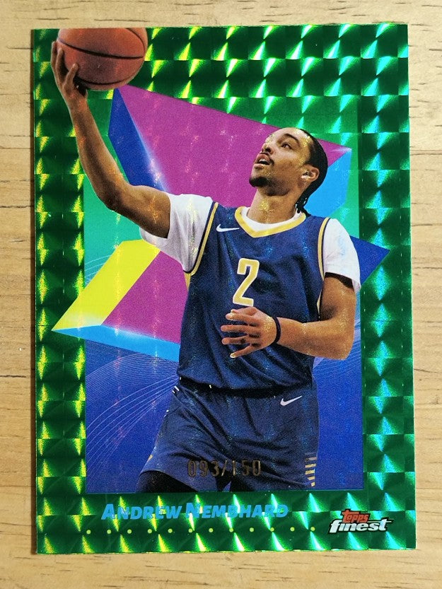2024-25 Finest Green Geometric Refractors #37 Andrew Nembhard C