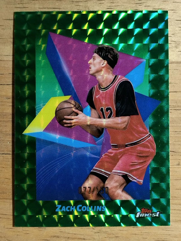 2024-25 Finest Green Geometric Refractors #84 Zach Collins C