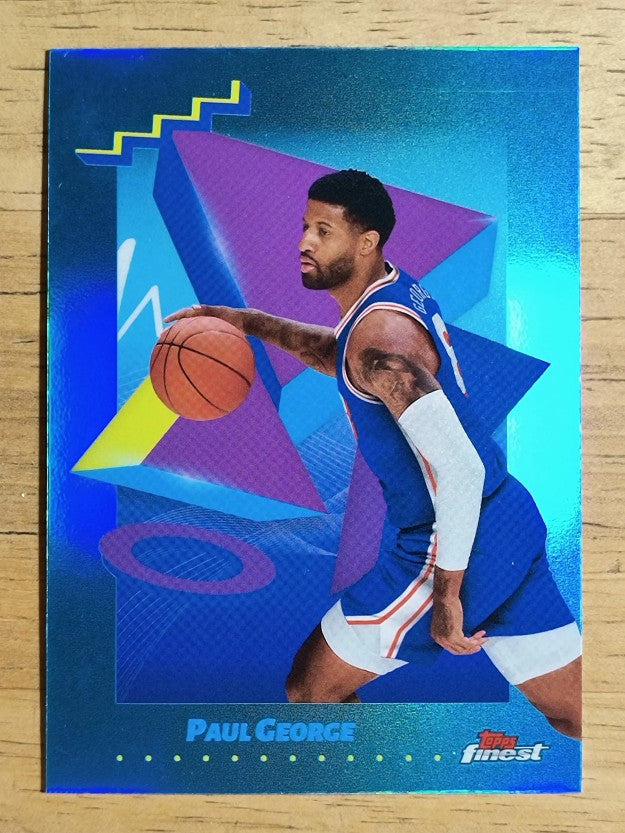 2024-25 Finest Sky Blue Refractors #173 Paul George U