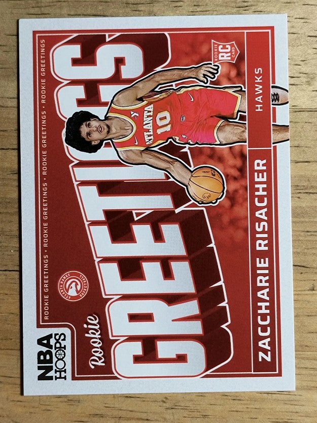 2024-25 Hoops Rookie Greetings #15 Zaccharie Risacher (NM)