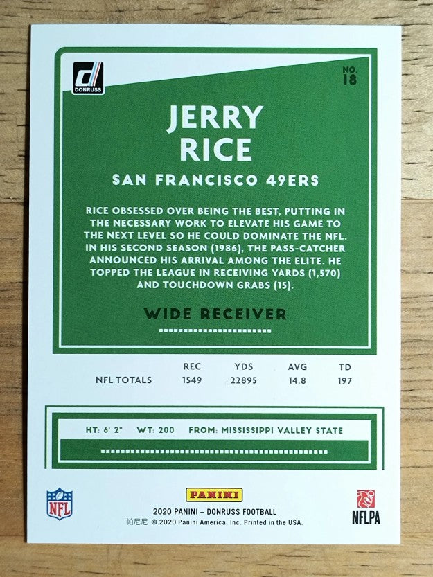 2020 Donruss #18 Jerry Rice