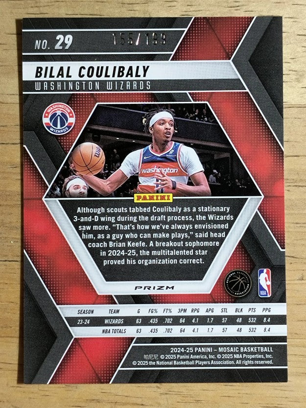 2024-25 Panini Mosaic Mosaic Blue #29 Bilal Coulibaly