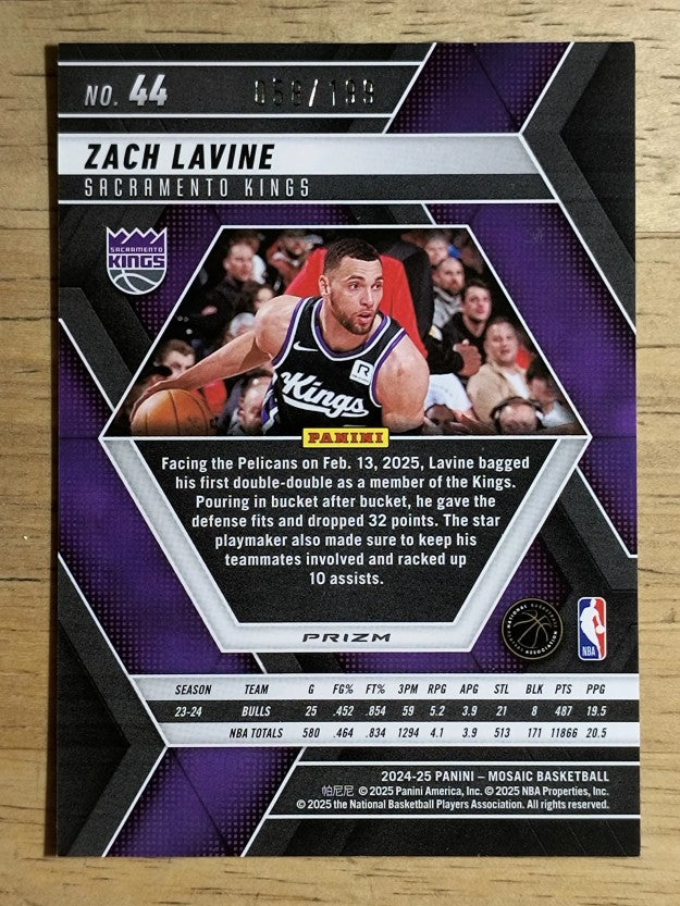 2024-25 Panini Mosaic Mosaic Blue #44 Zach LaVine