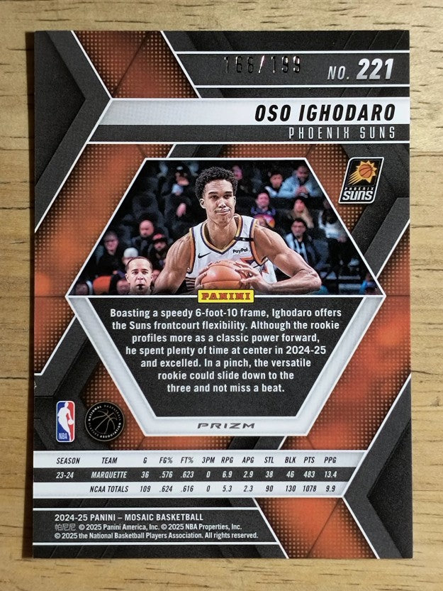 2024-25 Panini Mosaic Mosaic Blue #221 Oso Ighodaro