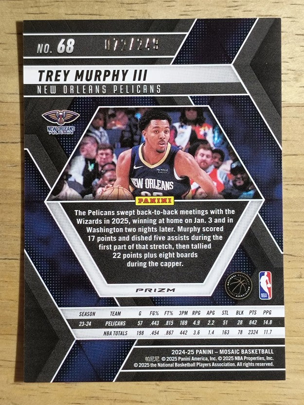 2024-25 Panini Mosaic Mosaic Orange #68 Trey Murphy III