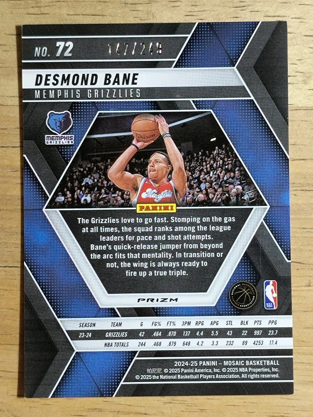 2024-25 Panini Mosaic Mosaic Orange #72 Desmond Bane