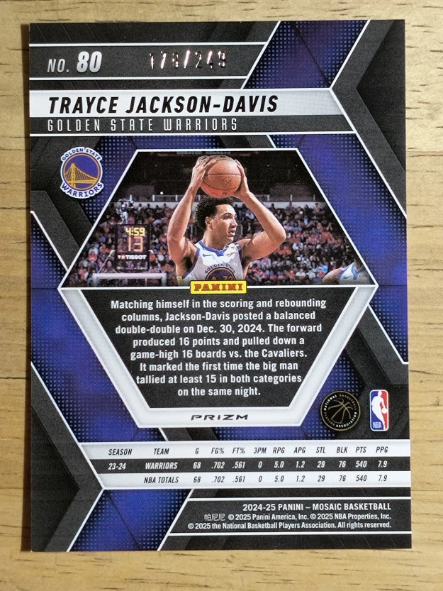 2024-25 Panini Mosaic Mosaic Orange #80 Trayce Jackson-Davis