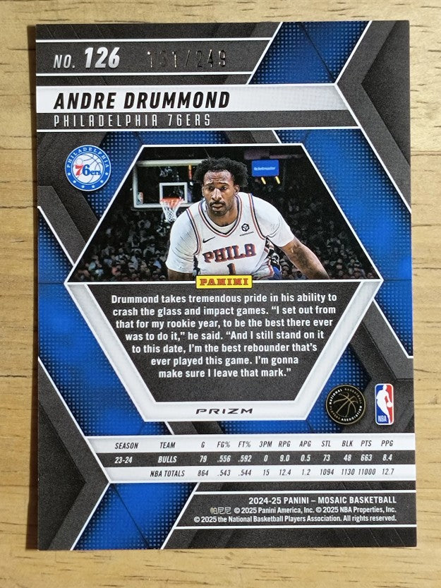 2024-25 Panini Mosaic Mosaic Orange #126 Andre Drummond