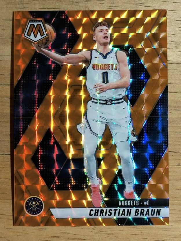 2024-25 Panini Mosaic Mosaic Orange #141 Christian Braun