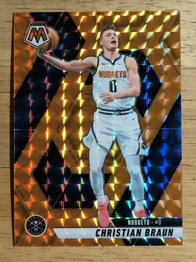 2024-25 Panini Mosaic Mosaic Orange #141 Christian Braun